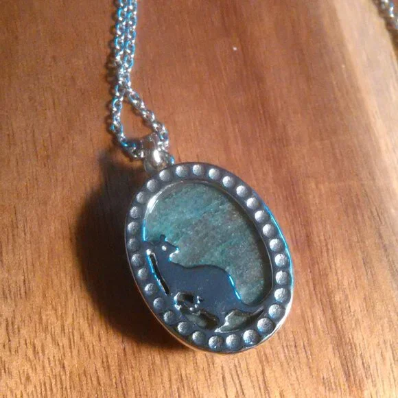 Green Aventurine Stainless Steel Pendant Necklace - Picture 4 of 12